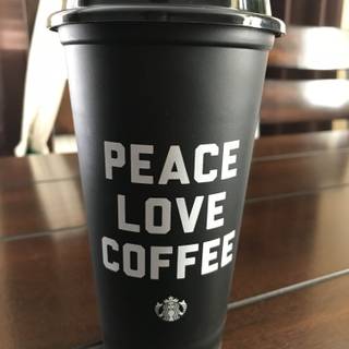 Peace Love Starbucks wallpaper