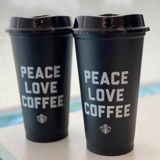 Peace Love Starbucks wallpaper
