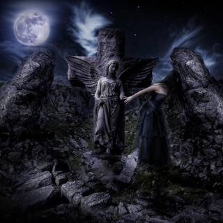 Goth vibe computer wallpaper