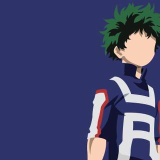 Anime minimalist desktop Deku wallpaper