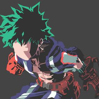 Anime minimalist desktop Deku wallpaper