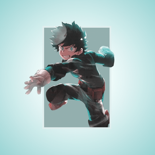 Anime minimalist desktop Deku wallpaper