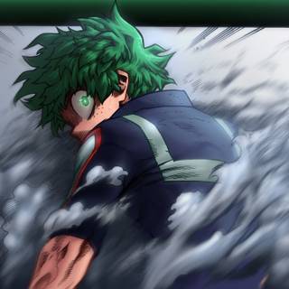 Anime minimalist desktop Deku wallpaper