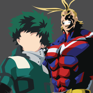 Anime minimalist desktop Deku wallpaper