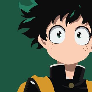 Anime minimalist desktop Deku wallpaper