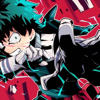 Anime minimalist desktop Deku wallpaper