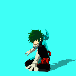 Anime minimalist desktop Deku wallpaper
