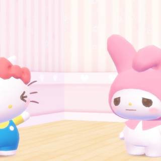 Pink aesthetic Sanrio PC wallpaper