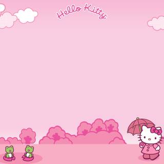 Pink aesthetic Sanrio PC wallpaper