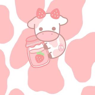 Cute pink cow wallpaper