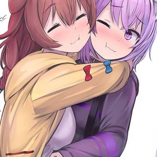 Anime cuddle wallpaper