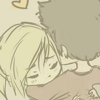 Anime cuddle wallpaper