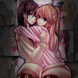 Anime cuddle wallpaper