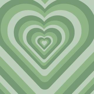 Preppy green heart wallpaper