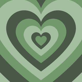 Preppy green heart wallpaper