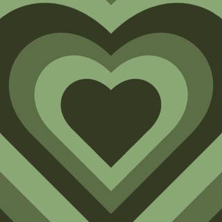 Preppy green heart wallpaper