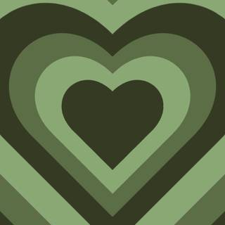 Preppy green heart wallpaper