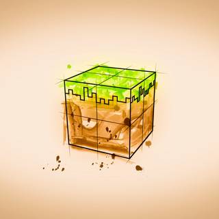 Minecraft grass block wallpaper
