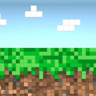 Minecraft grass block wallpaper