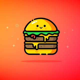 Cute burger wallpaper