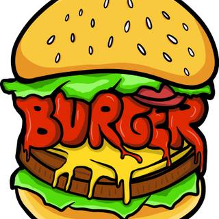 Cute burger wallpaper