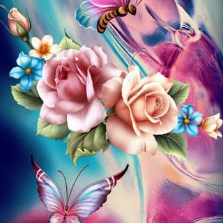 Butterfly spring iPhone wallpaper