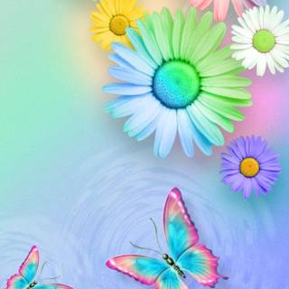 Butterfly spring iPhone wallpaper