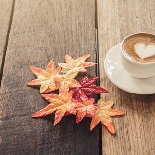 Aesthetic spring coffee wallpaper