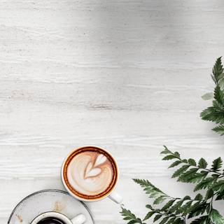 Aesthetic spring coffee wallpaper