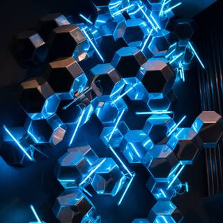 Cyber blue wallpaper