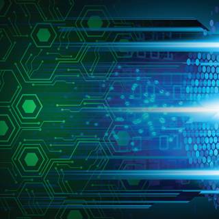 Cyber blue wallpaper