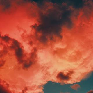 Orange cloud wallpaper
