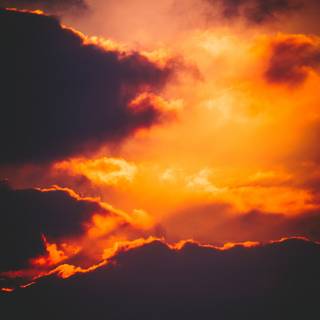 Orange cloud wallpaper