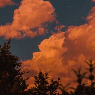 Orange cloud wallpaper