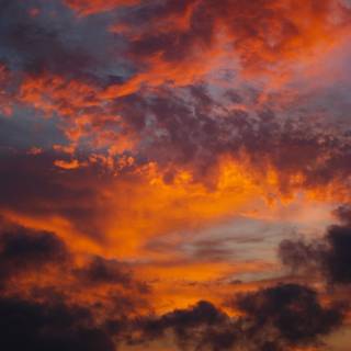 Orange cloud wallpaper