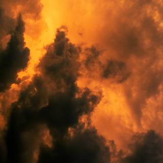 Orange cloud wallpaper