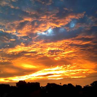 Orange cloud wallpaper