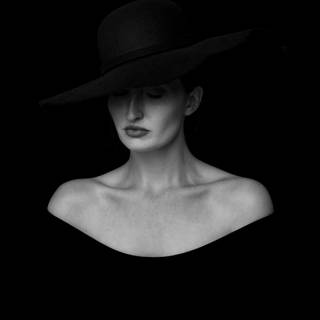 Black and white model wallpaper