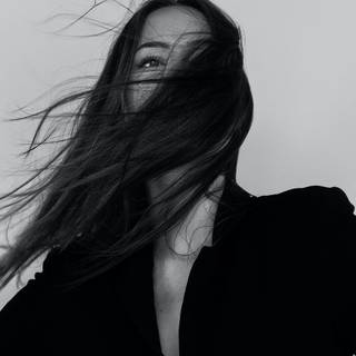 Black and white model wallpaper