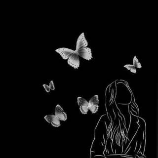 Black and white model wallpaper