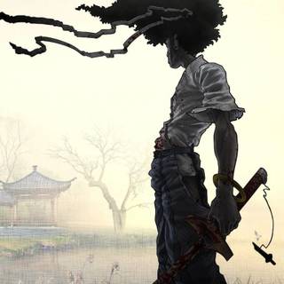 Black samurai phone wallpaper