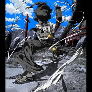 Black samurai phone wallpaper