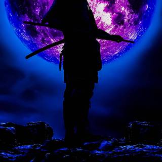 Black samurai phone wallpaper