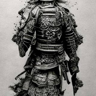 Black samurai phone wallpaper