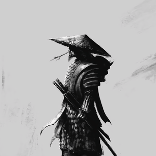 Black samurai phone wallpaper