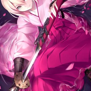 Anime girl katana 4k wallpaper