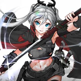 Anime girl katana 4k wallpaper