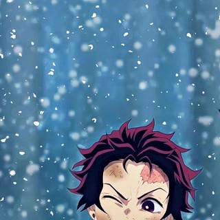 Blue anime Demon Slayer wallpaper