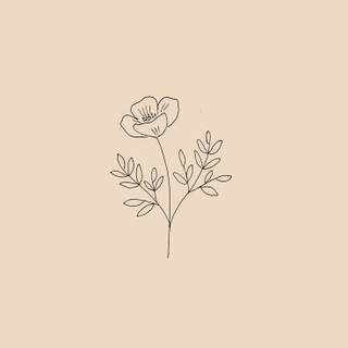 Simple floral wallpaper