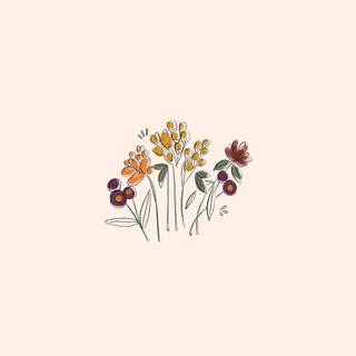 Simple floral wallpaper